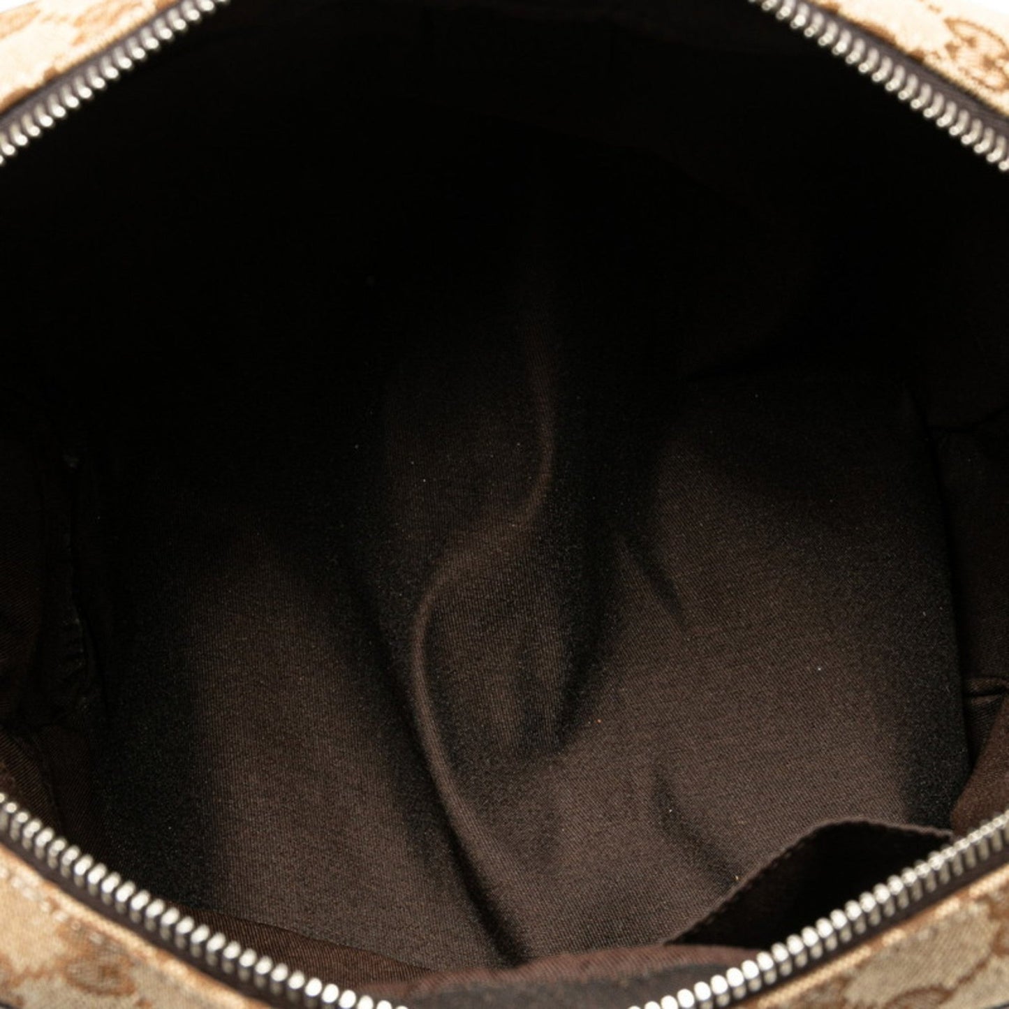 Gucci Beige Brown Canvas Leather Shoulder Bag ()