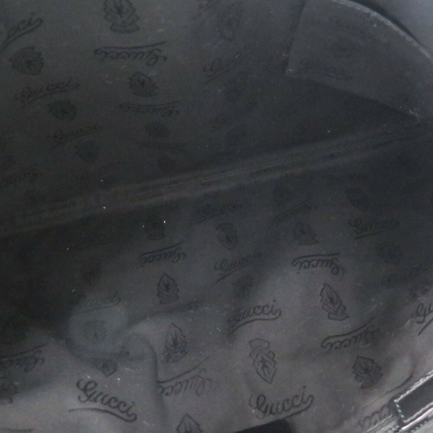 Gucci Black Silver Coated Canvas Leather Shoulder Bag ()