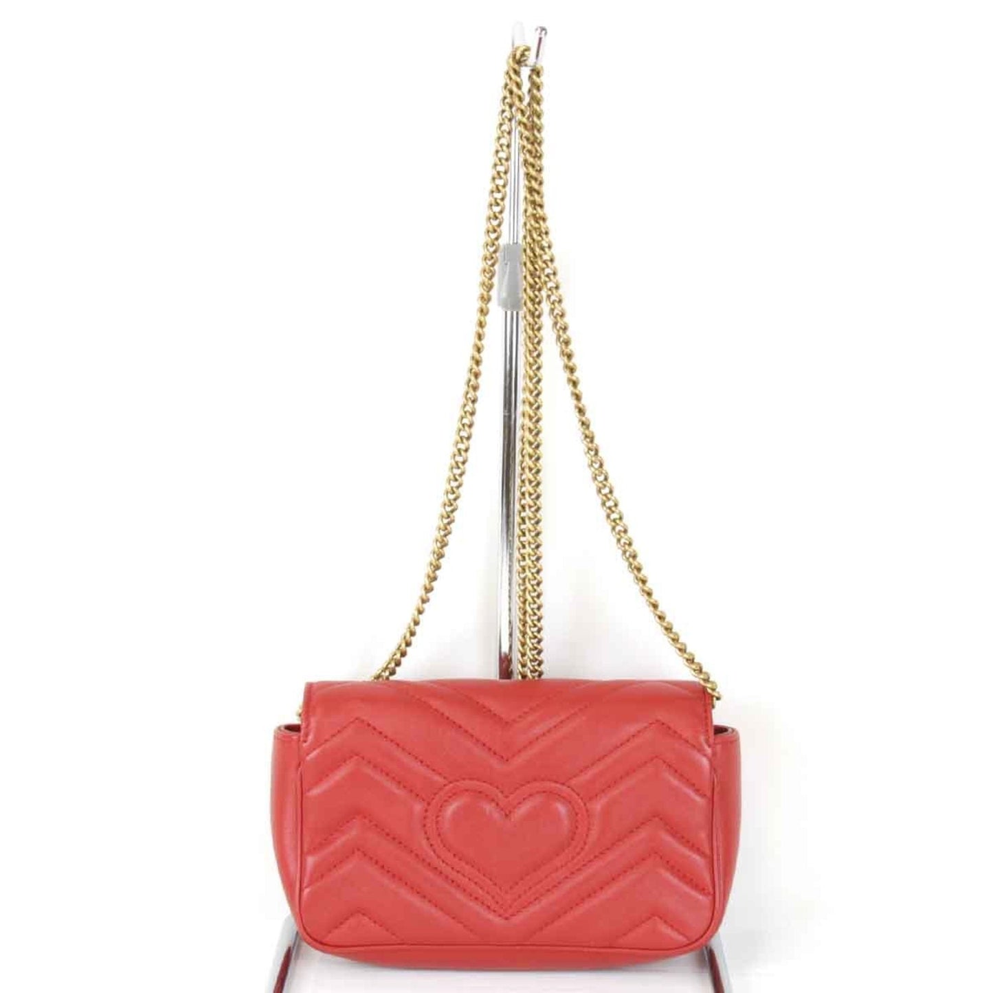 Gucci Red Color Leather Shoulder Bag ()