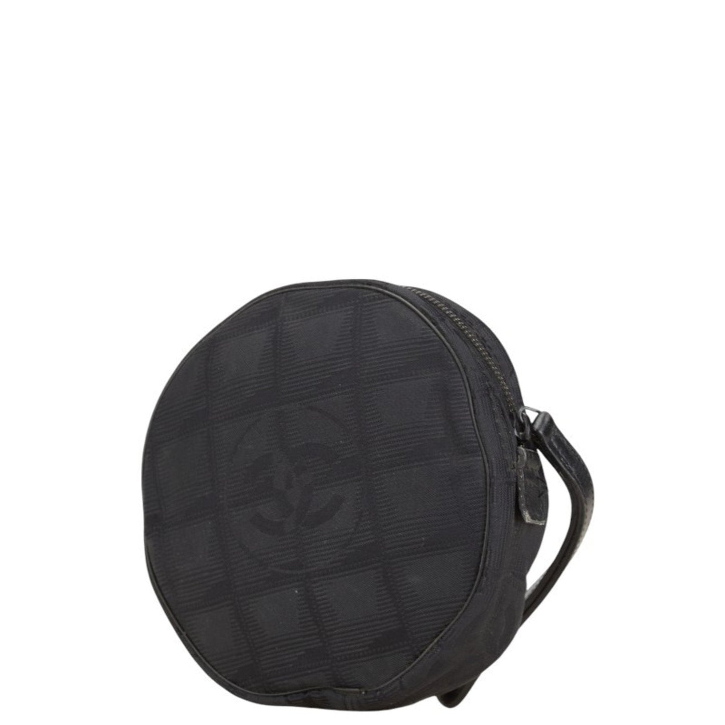 Chanel Black Nylon Leather Pouch ()