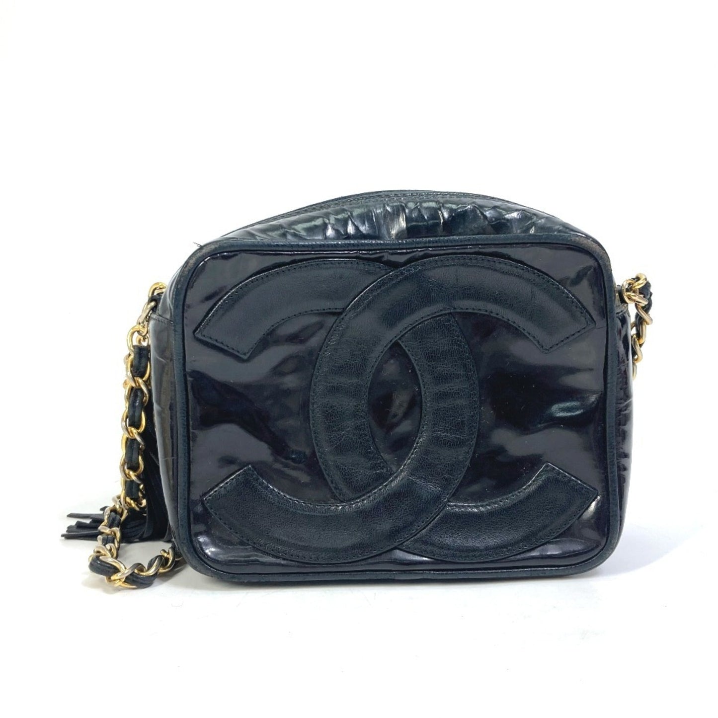 Chanel Black Leather Pochette Shoulder Bag ()