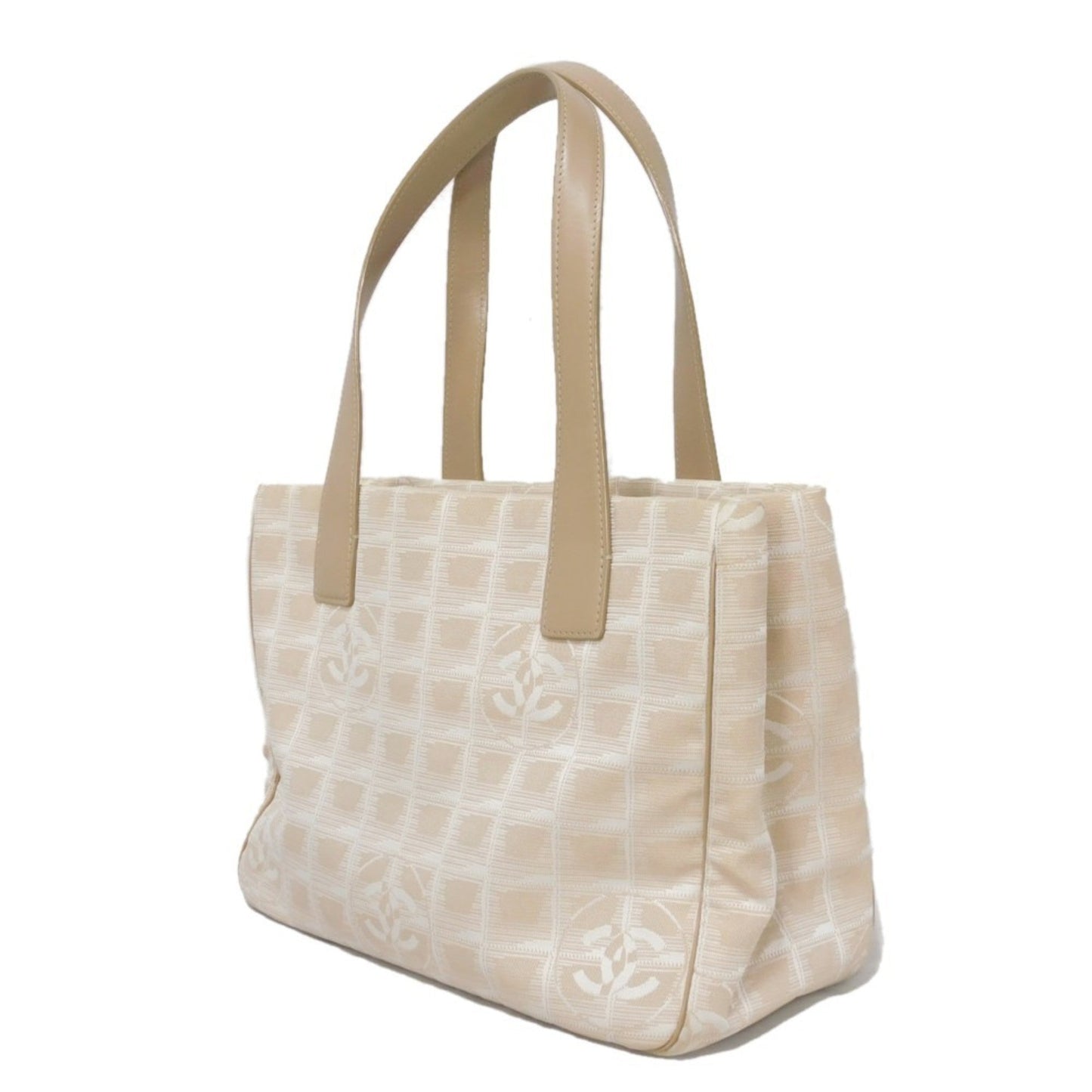 Chanel Beige Nylon Leather Tote Bag ()