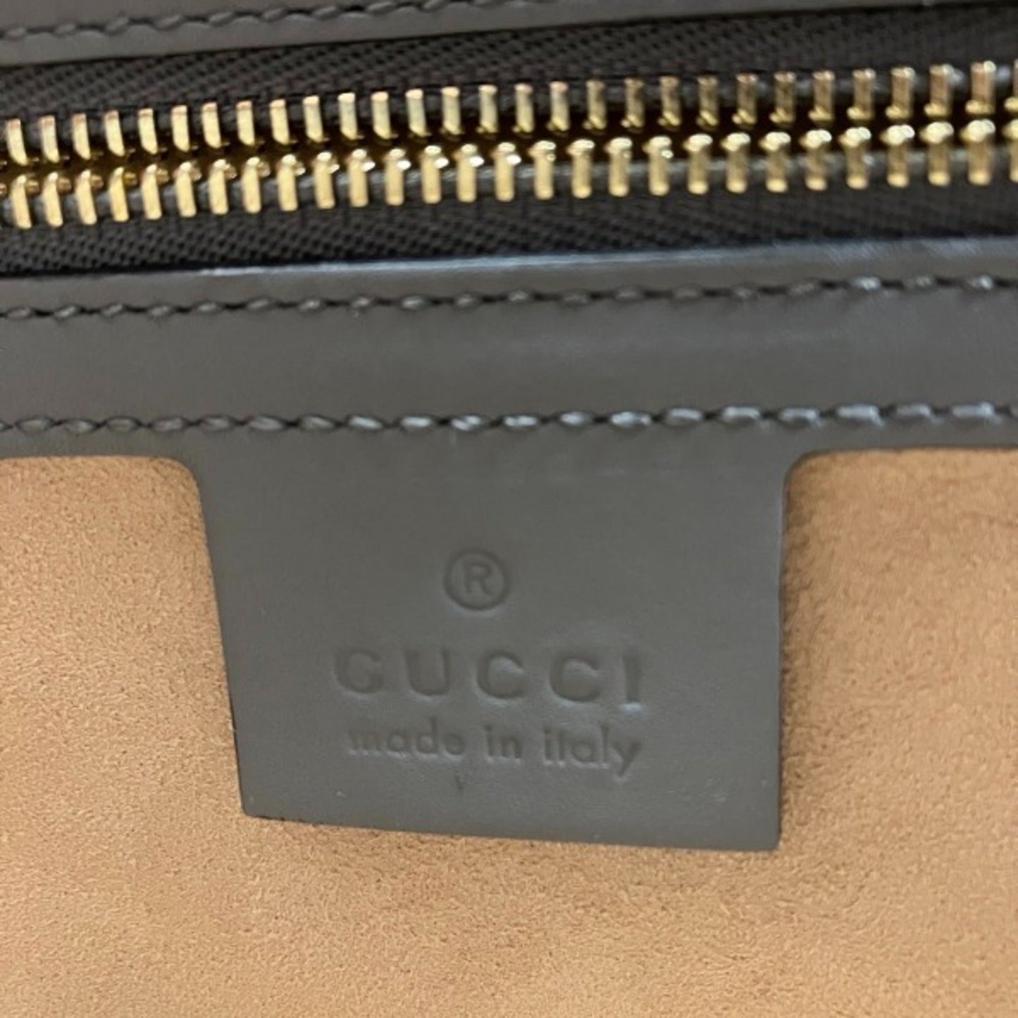 Gucci Gray Bamboo Handbag ()
