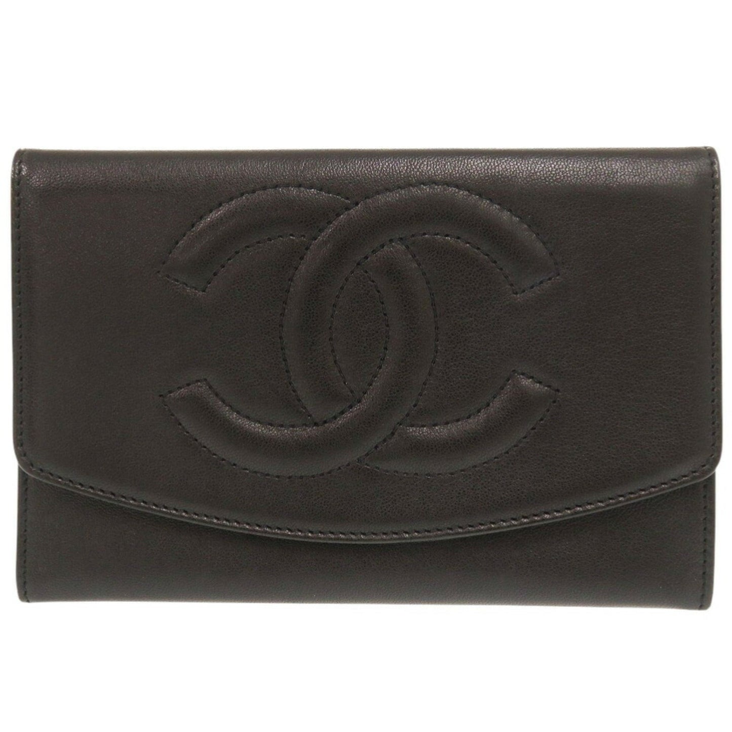 Chanel Black Leather Wallet (Bi-Fold) ()