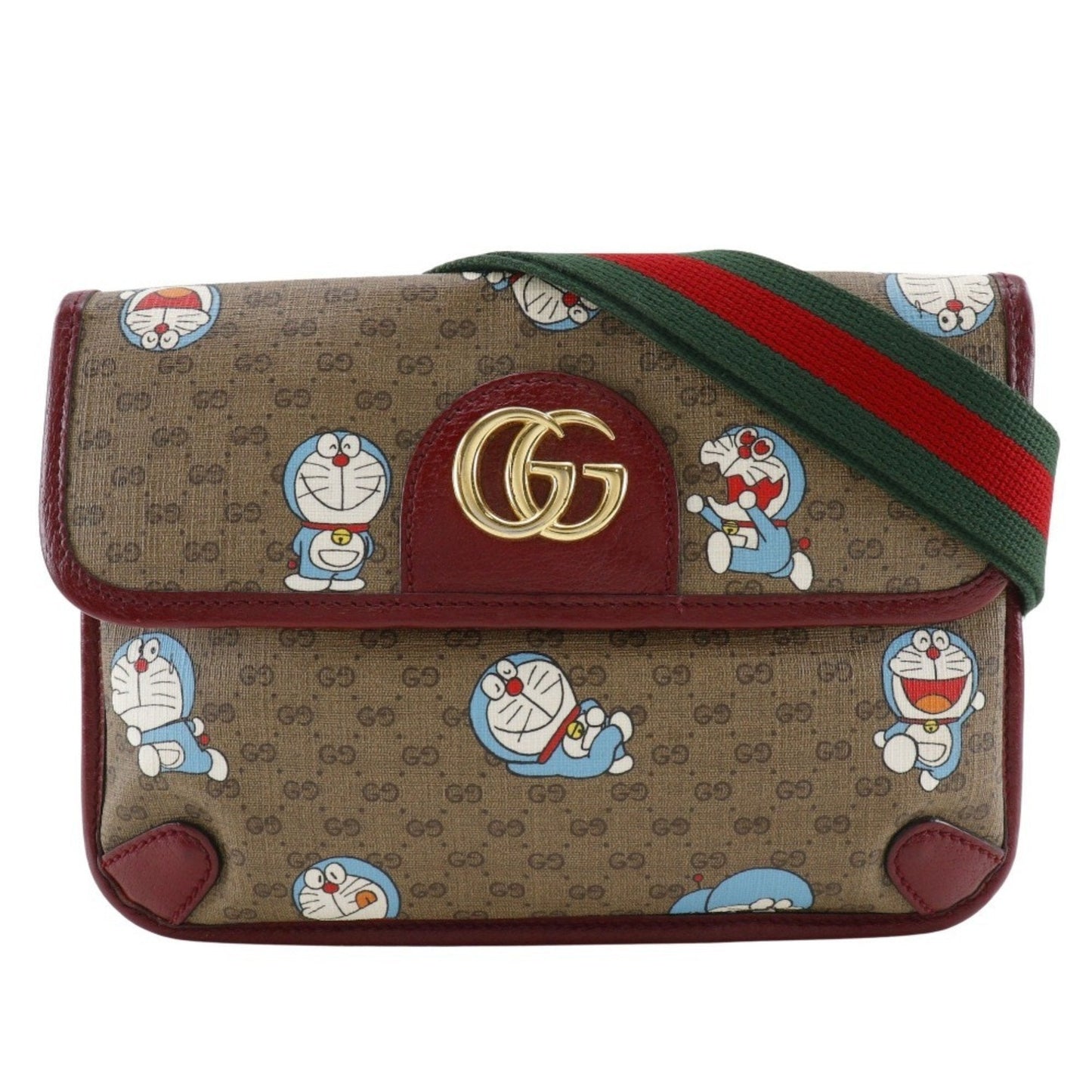 Gucci Brown Gg Supreme Canvas Fanny Pack Sling Bag ()