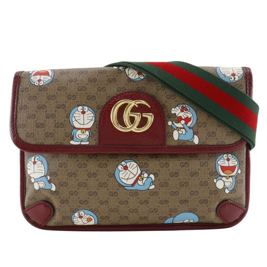 Gucci Brown Gg Supreme Canvas Fanny Pack Sling Bag ()