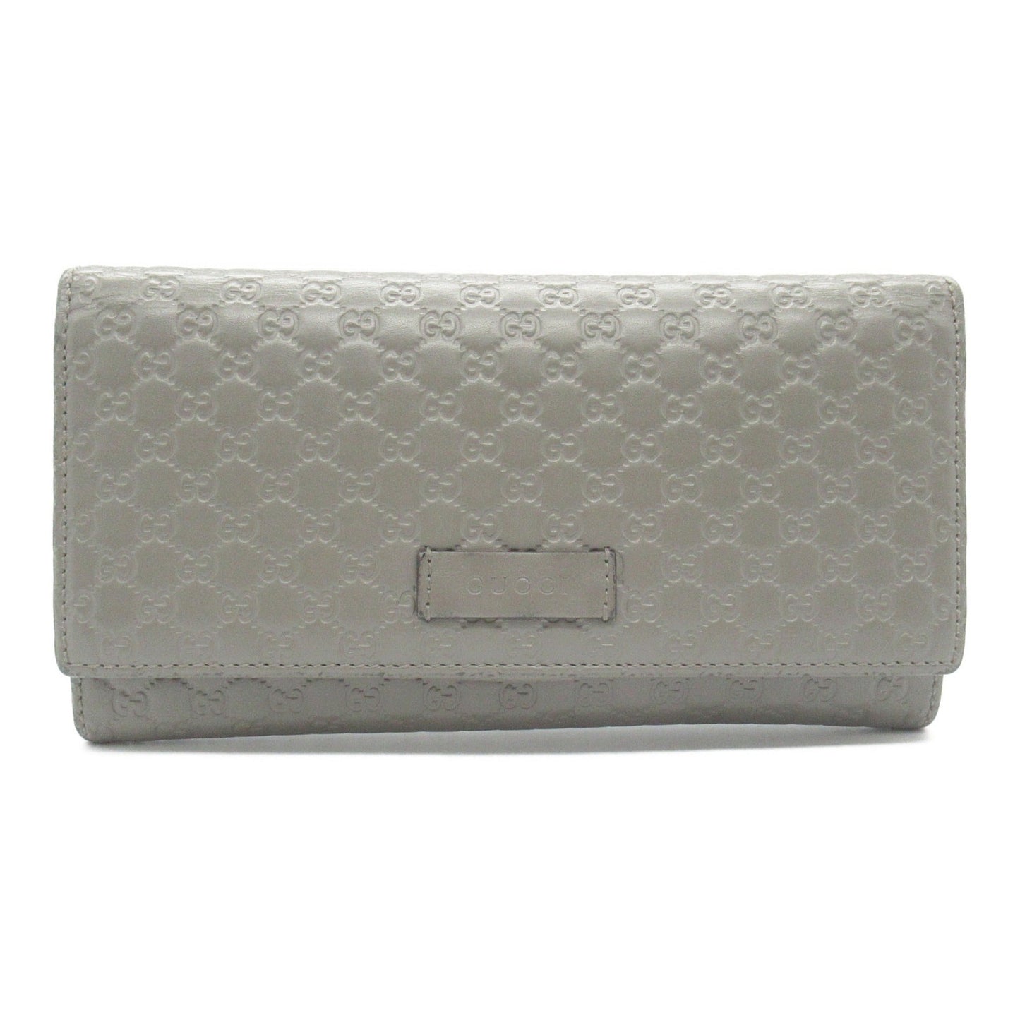 Gucci Gray Leather Long Wallet (Bi-Fold) ()