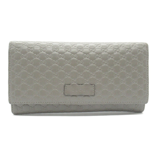 Gucci Gray Leather Long Wallet (Bi-Fold) ()