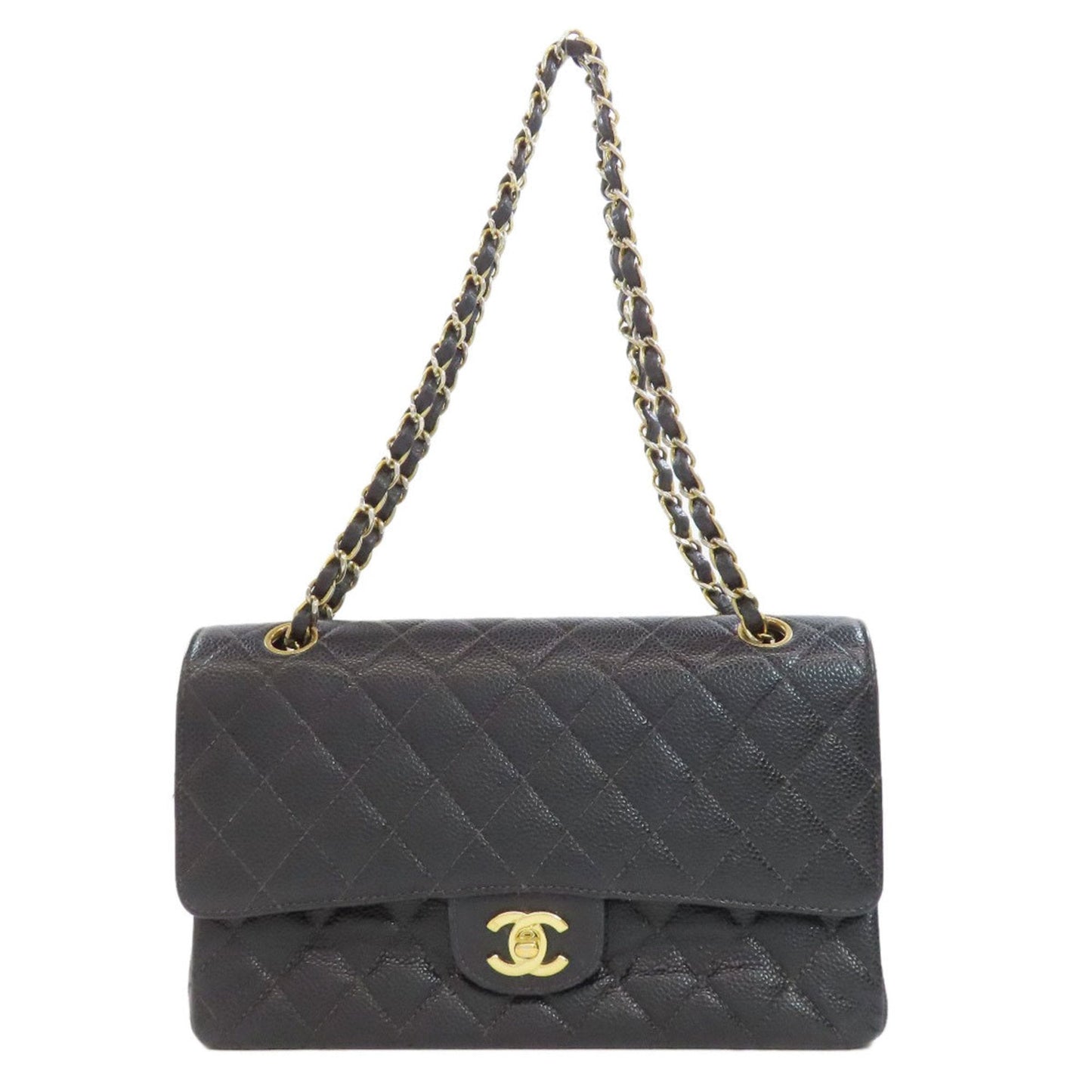 Chanel Black Caviar Leather Shoulder Bag ()
