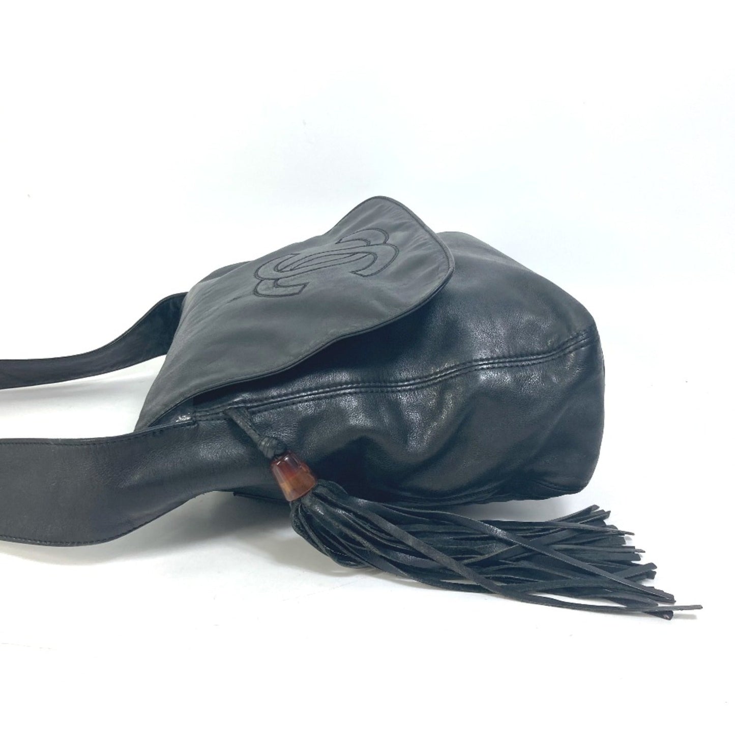 Chanel Black Leather Shoulder Bag ()