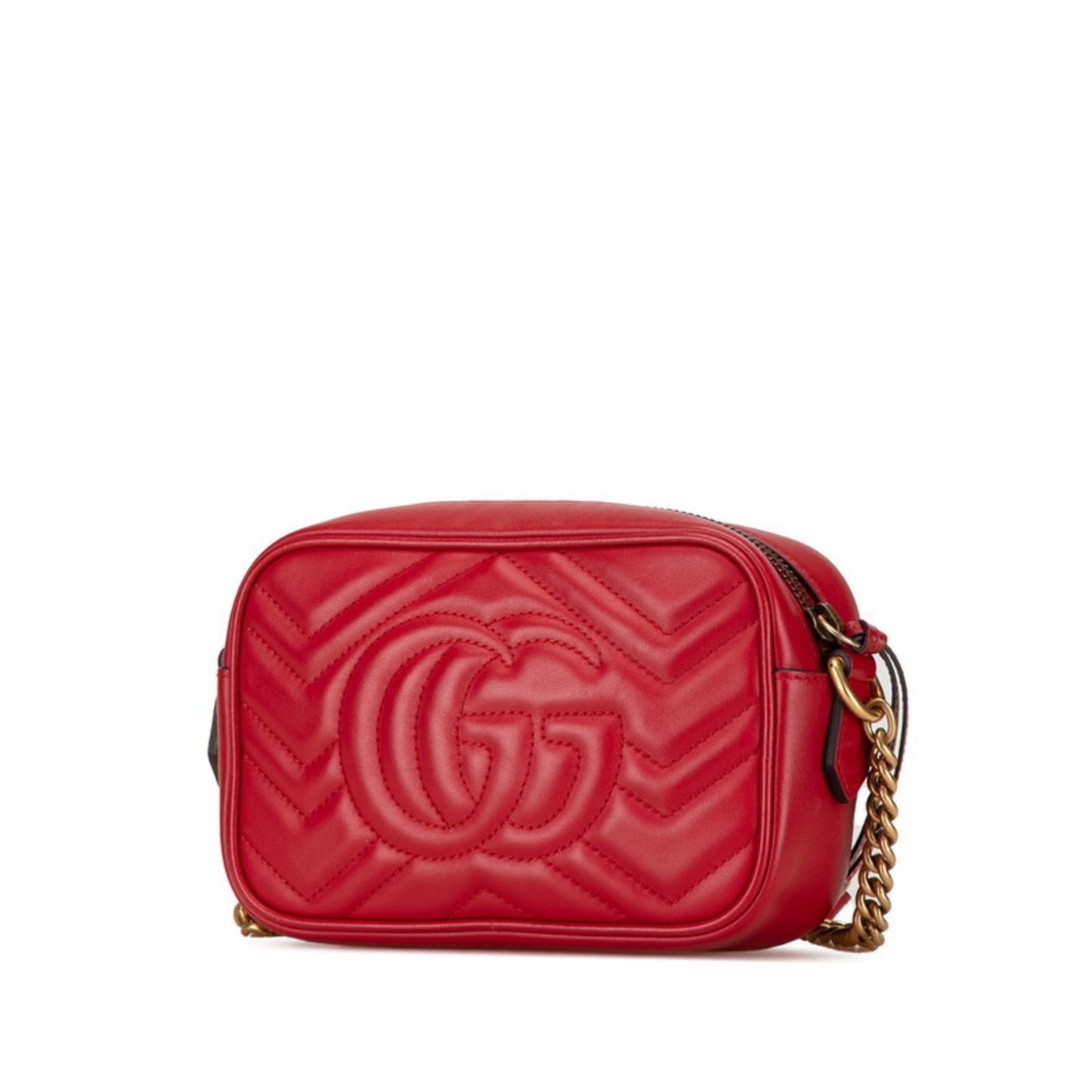 Gucci Red Color Leather Shoulder Bag ()