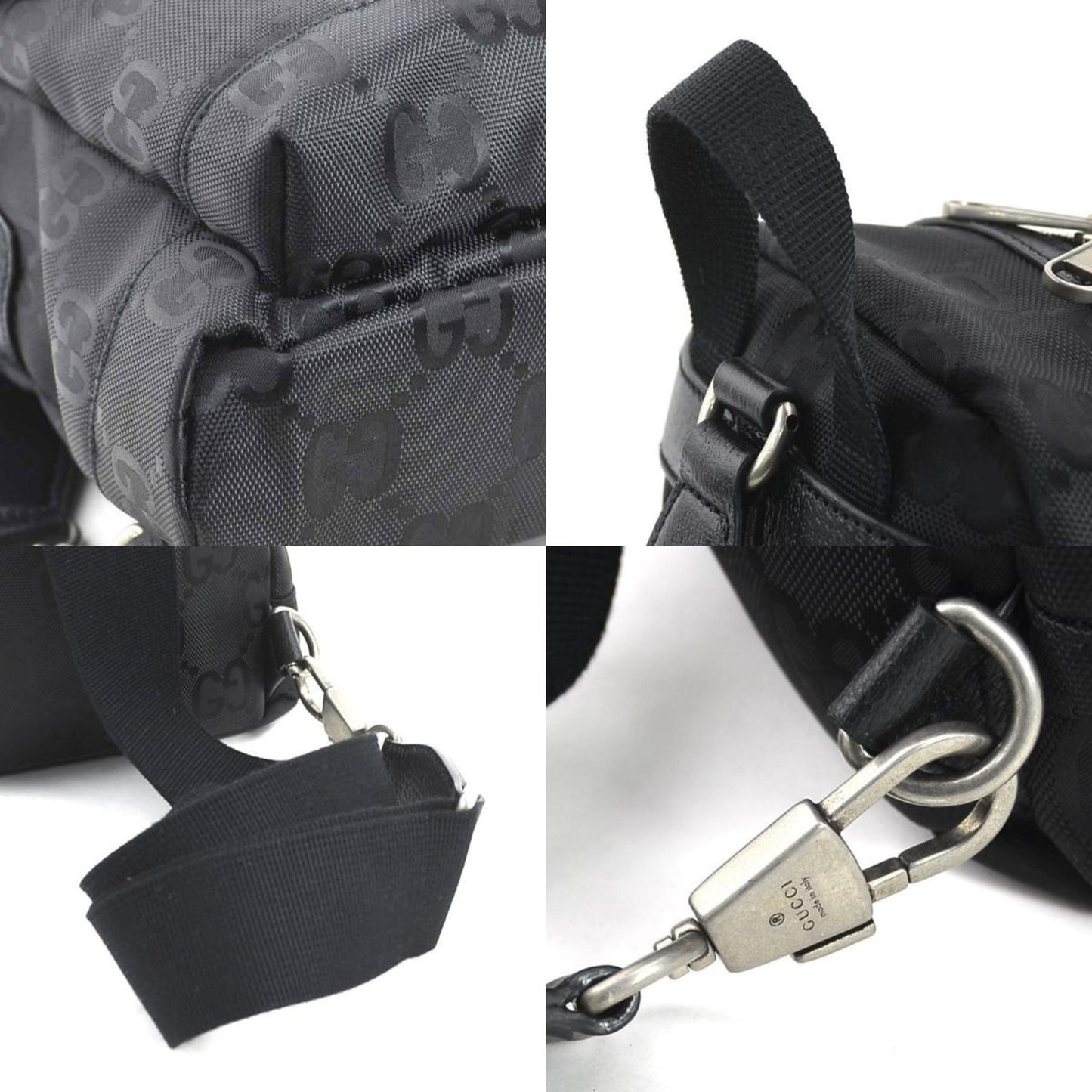 Gucci Black Nylon Canvas Sling Bag ()