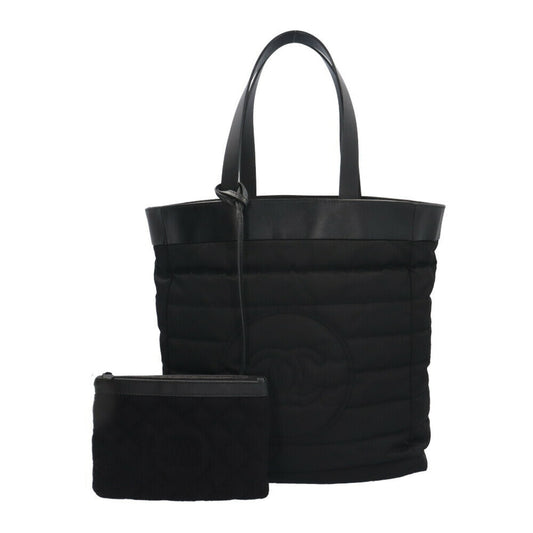 Chanel Black Nylon Cotton Tote Bag ()