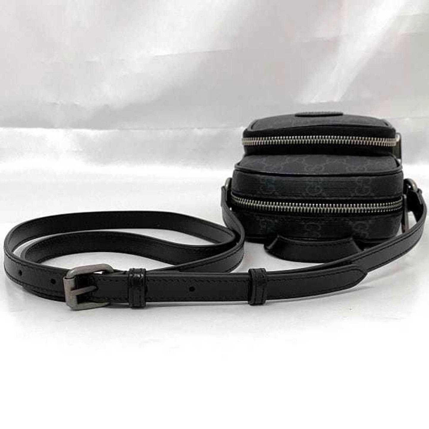 Gucci Black Pvc Leather Pochette Shoulder Bag ()