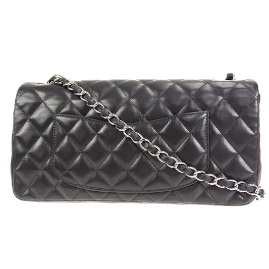 CHANEL 2006-2008 East West SHW Black Lambskin