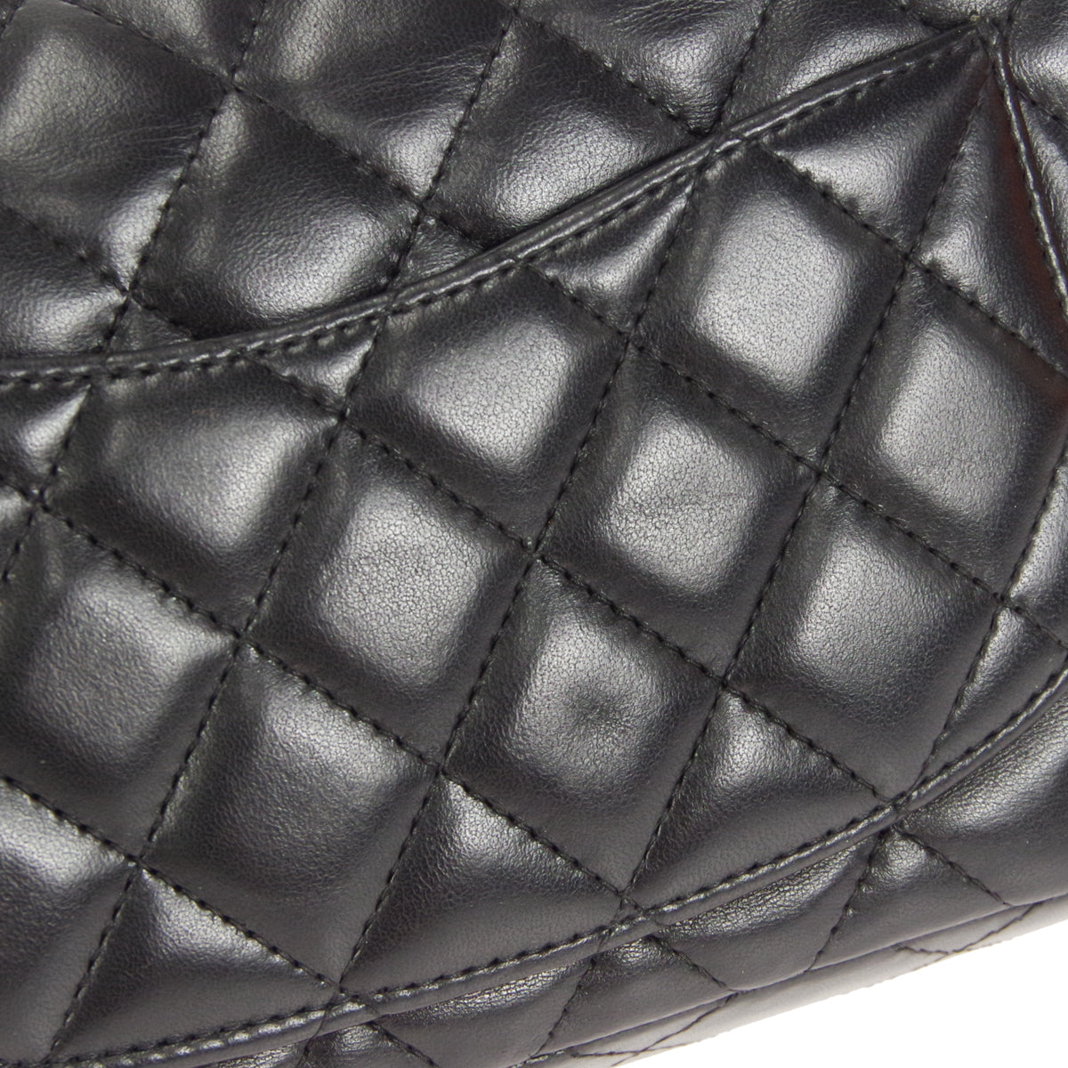 CHANEL 2006-2008 East West SHW Black Lambskin