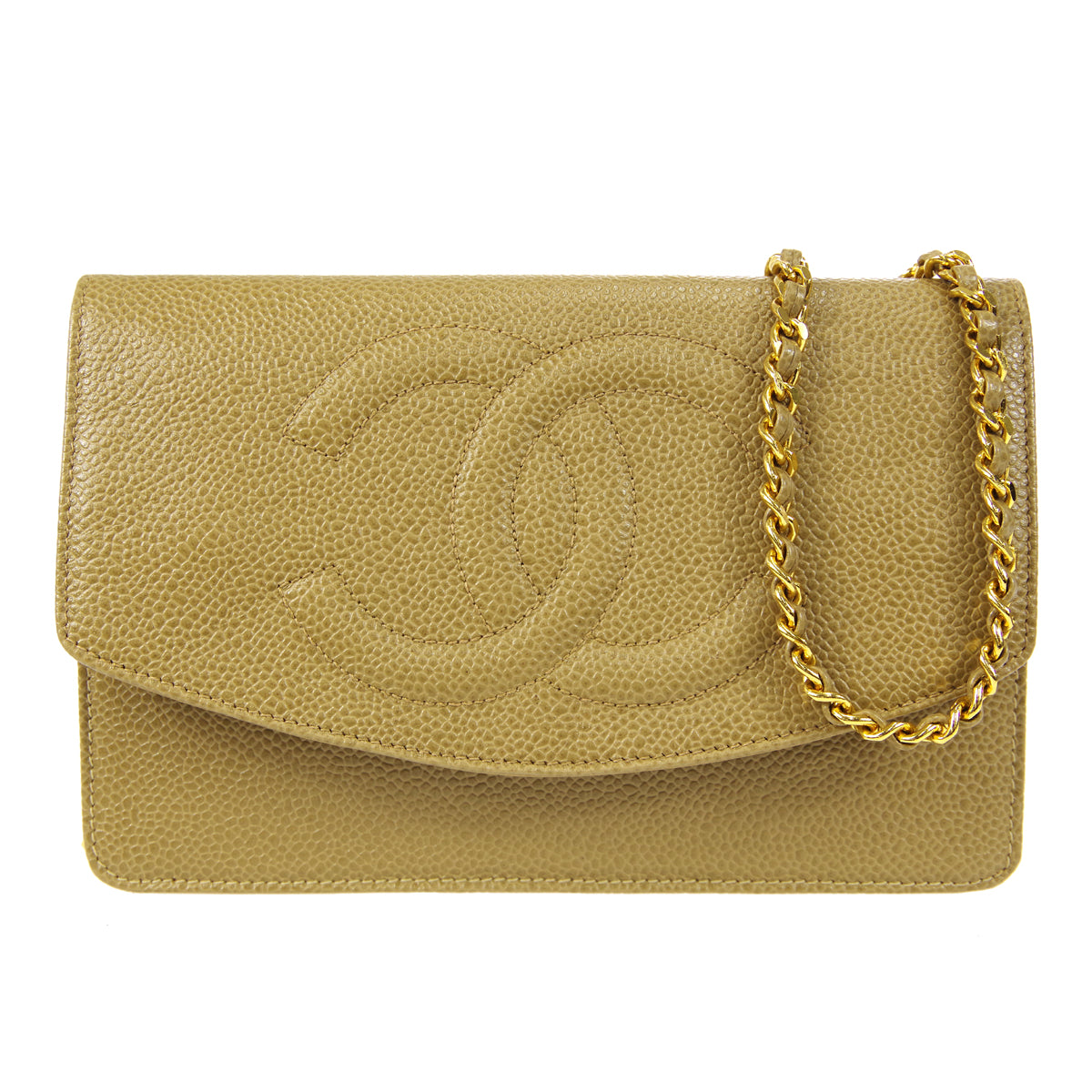 CHANEL 1996-1997 Timeless WOC Beige Caviar