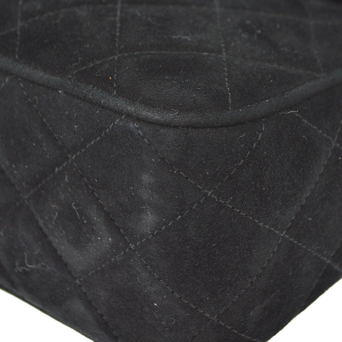 CHANEL 1994-1996 Pocket Camera Bag Mini Black Suede