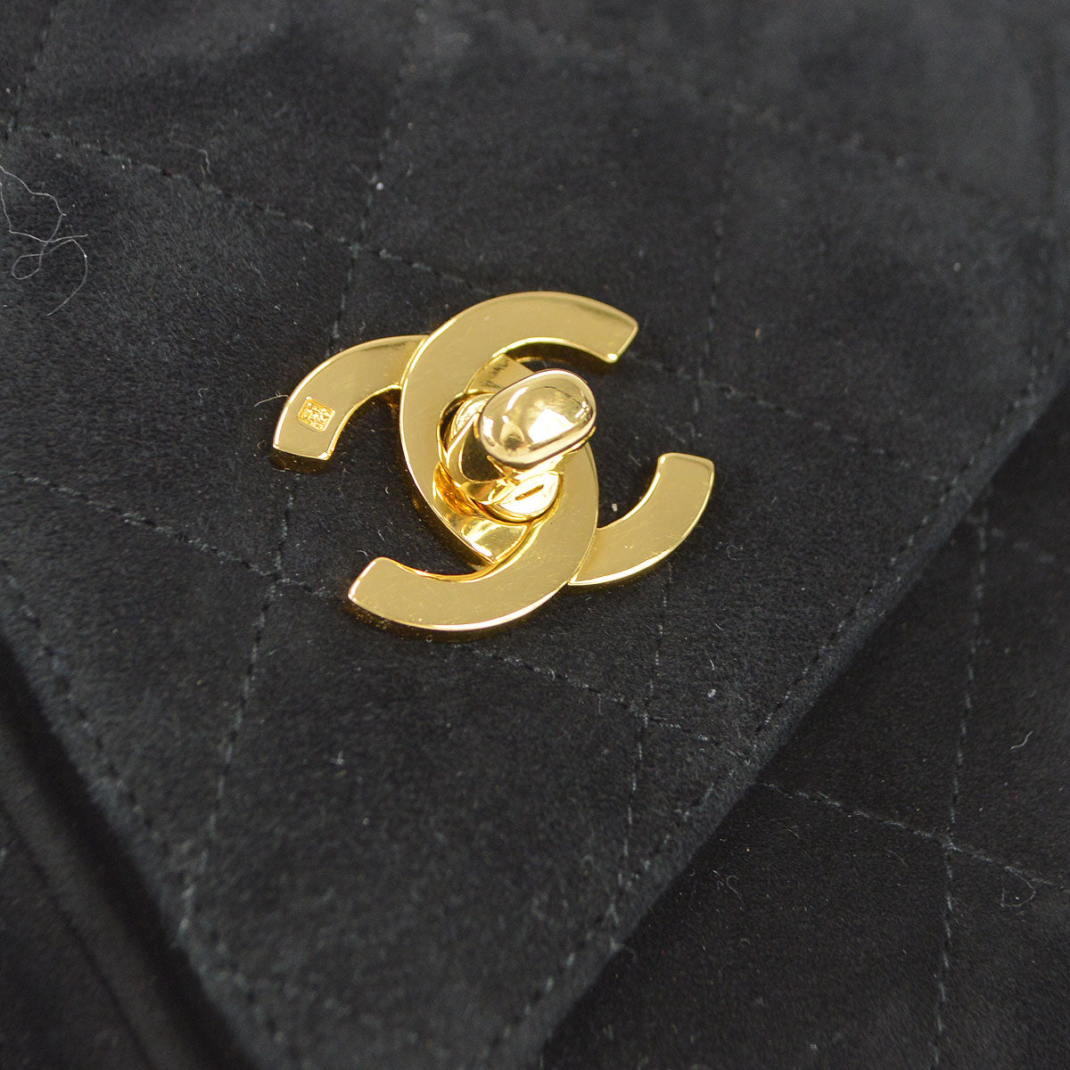 CHANEL 1994-1996 Pocket Camera Bag Mini Black Suede