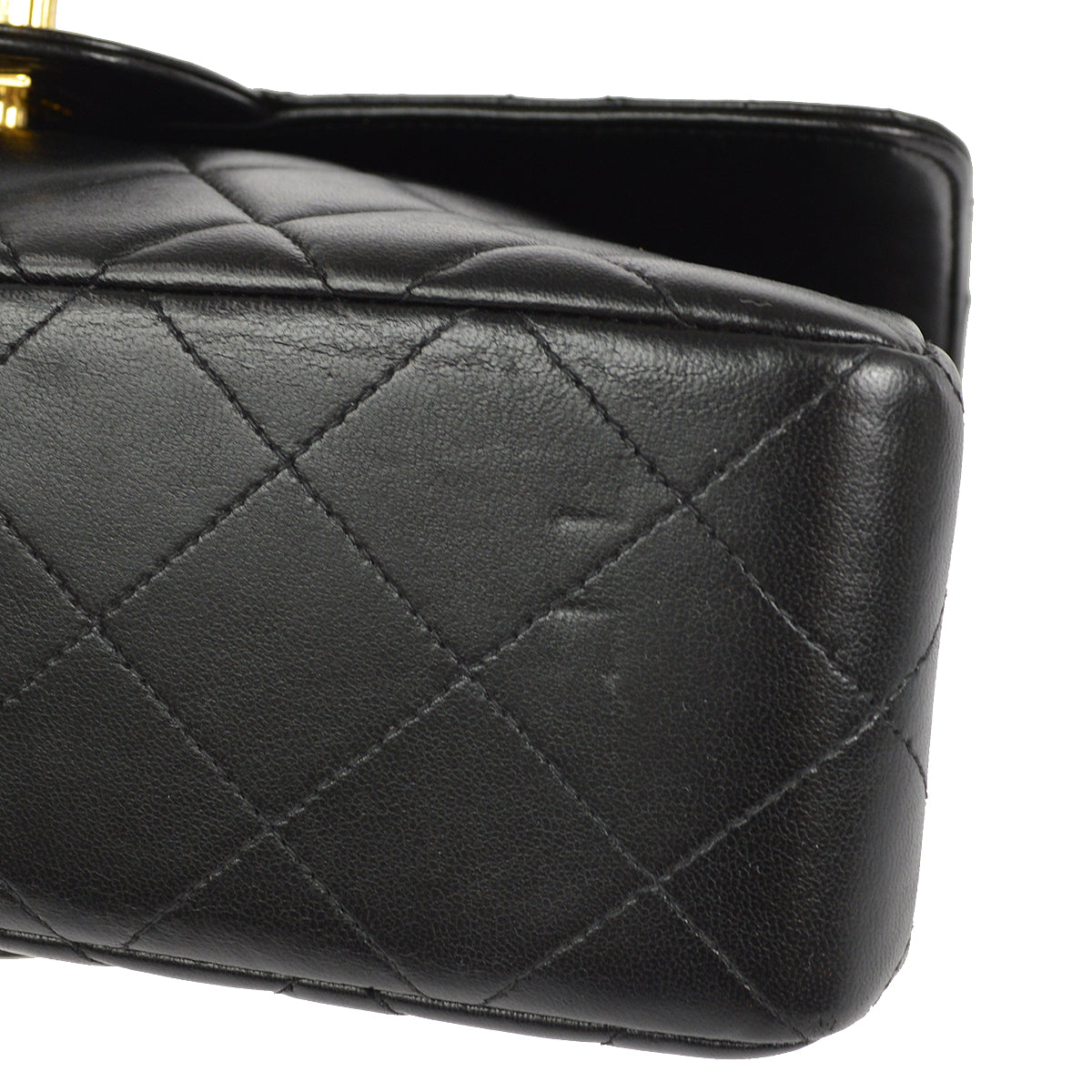 CHANEL Both Sides Classic Flap Medium Shoulder Bag Black Lambskin