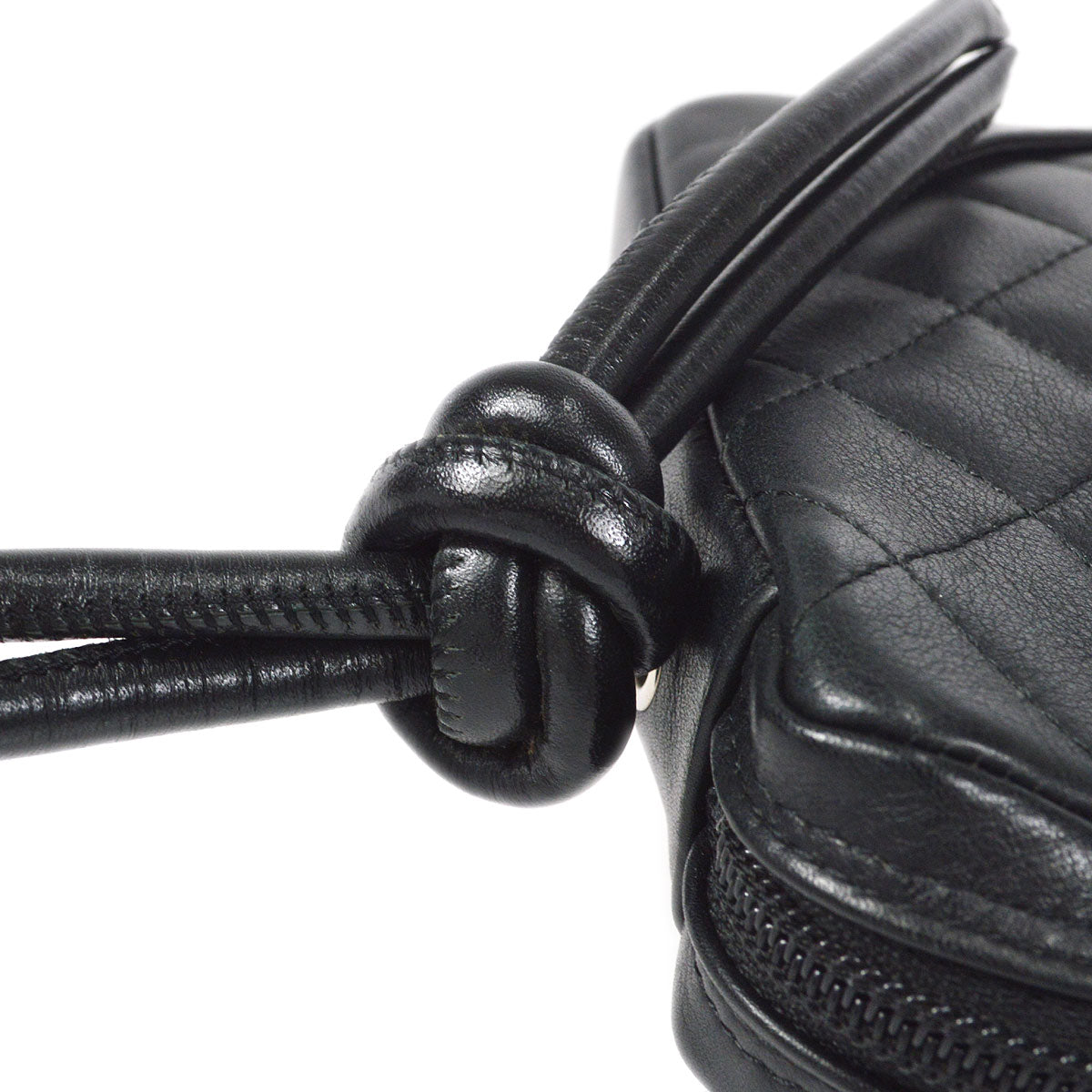 CHANEL Cambon Ligne Shoulder Bag Black Calfskin