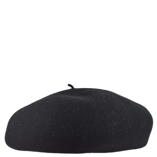 Chanel Oversize Black Hat Beret 98P #57 Small Good