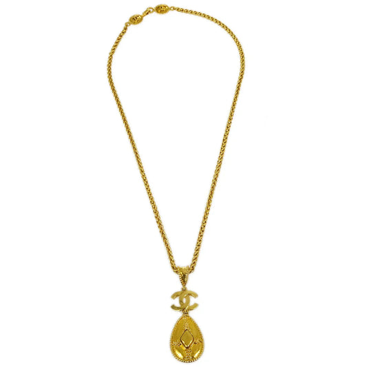 Chanel Gold Pendant Necklace 96A