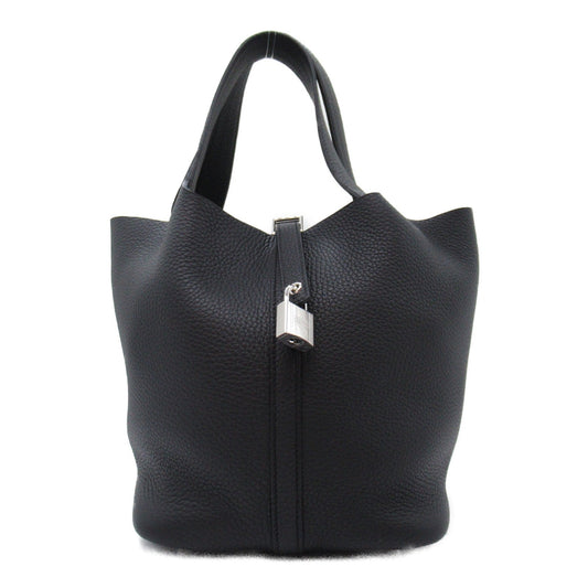 Hermes Picotin Lock MM Leather Handbag Black