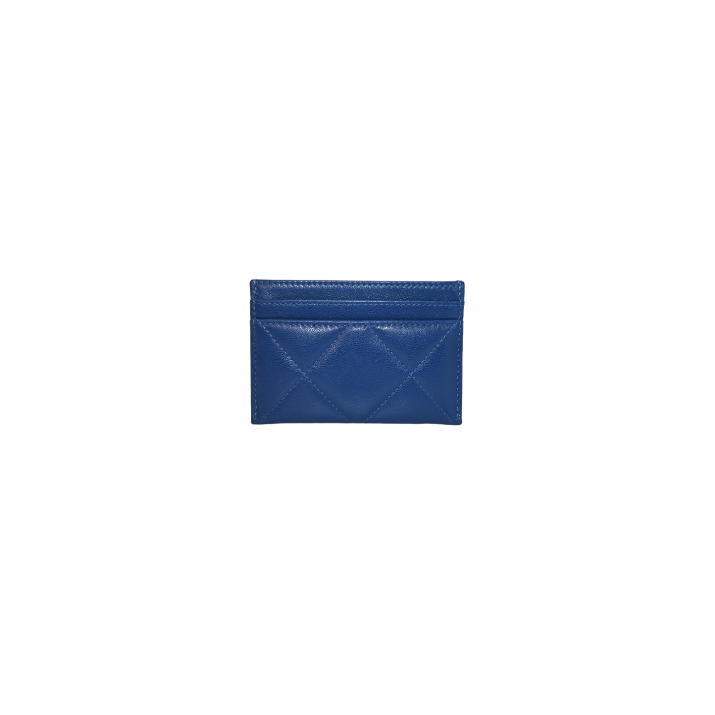Chanel bag 19 Quilted Goatskin Card Holder Dark Blue