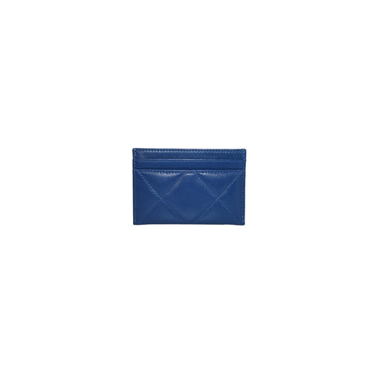 Chanel bag 19 Quilted Goatskin Card Holder Dark Blue