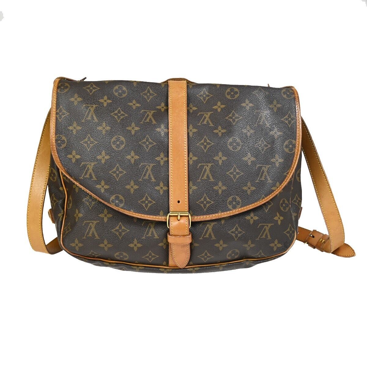 Louis Vuitton Saumur 35  Canvas Shoulder Bag ()