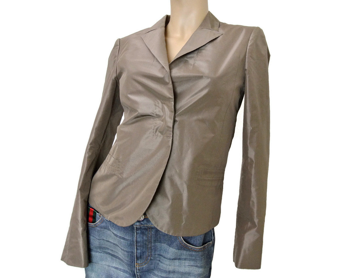 Gucci Women's Taffeta Top Basic Jacket Blazer (38 IT)