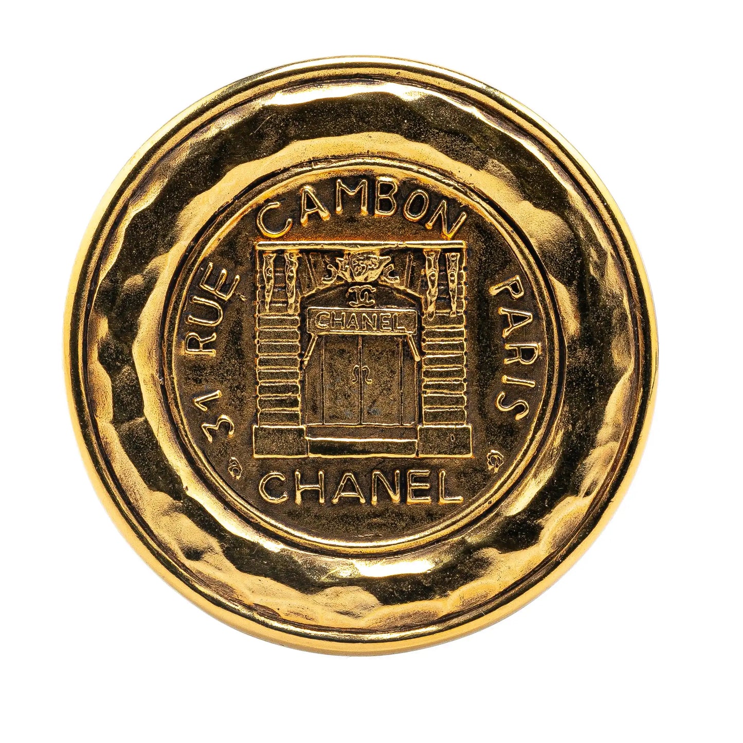 Gold Chanel Gold Plated 31 Rue Cambon Brooch