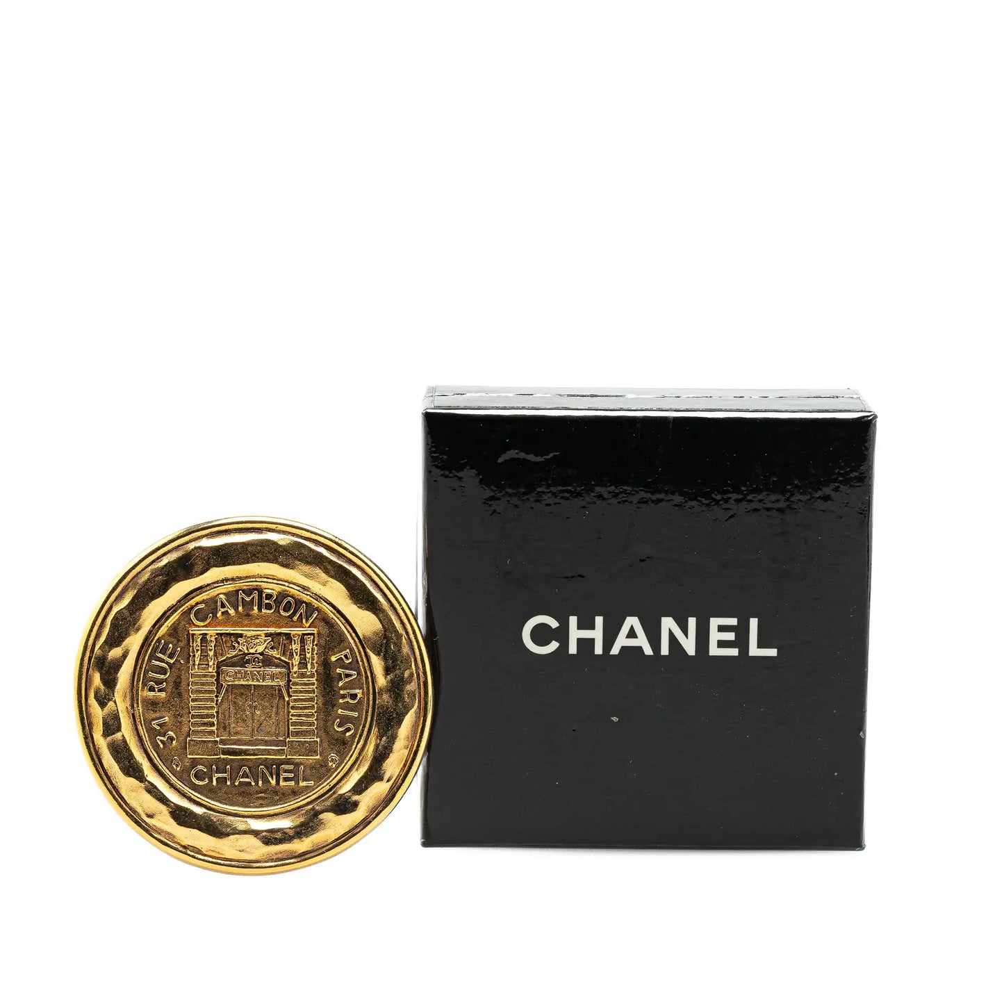 Gold Chanel Gold Plated 31 Rue Cambon Brooch