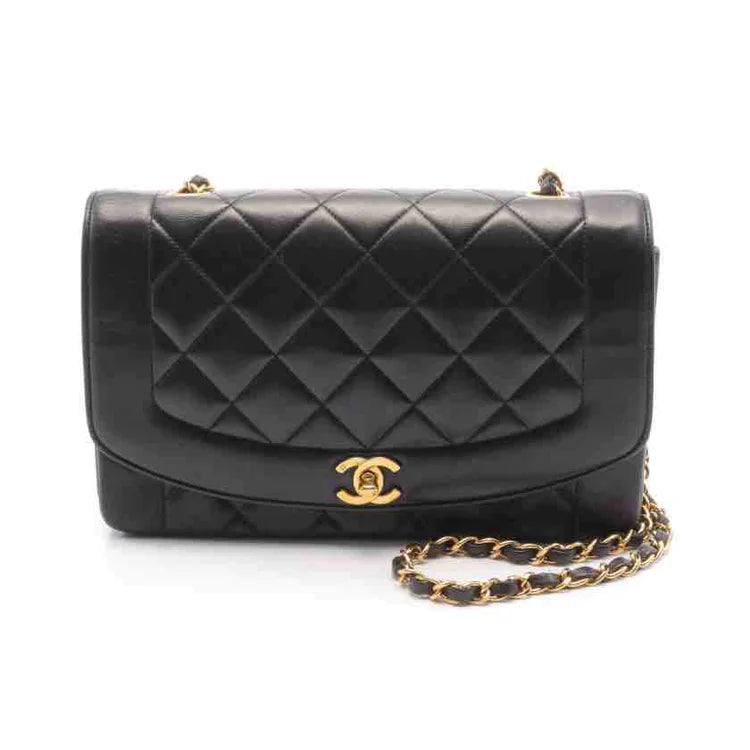 Chanel Black Diana Flap Bag, Black, Lambskin