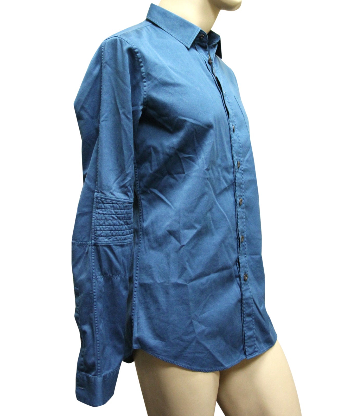 Gucci Men's Skinny Greenish Blue Cotton Dress Shirt