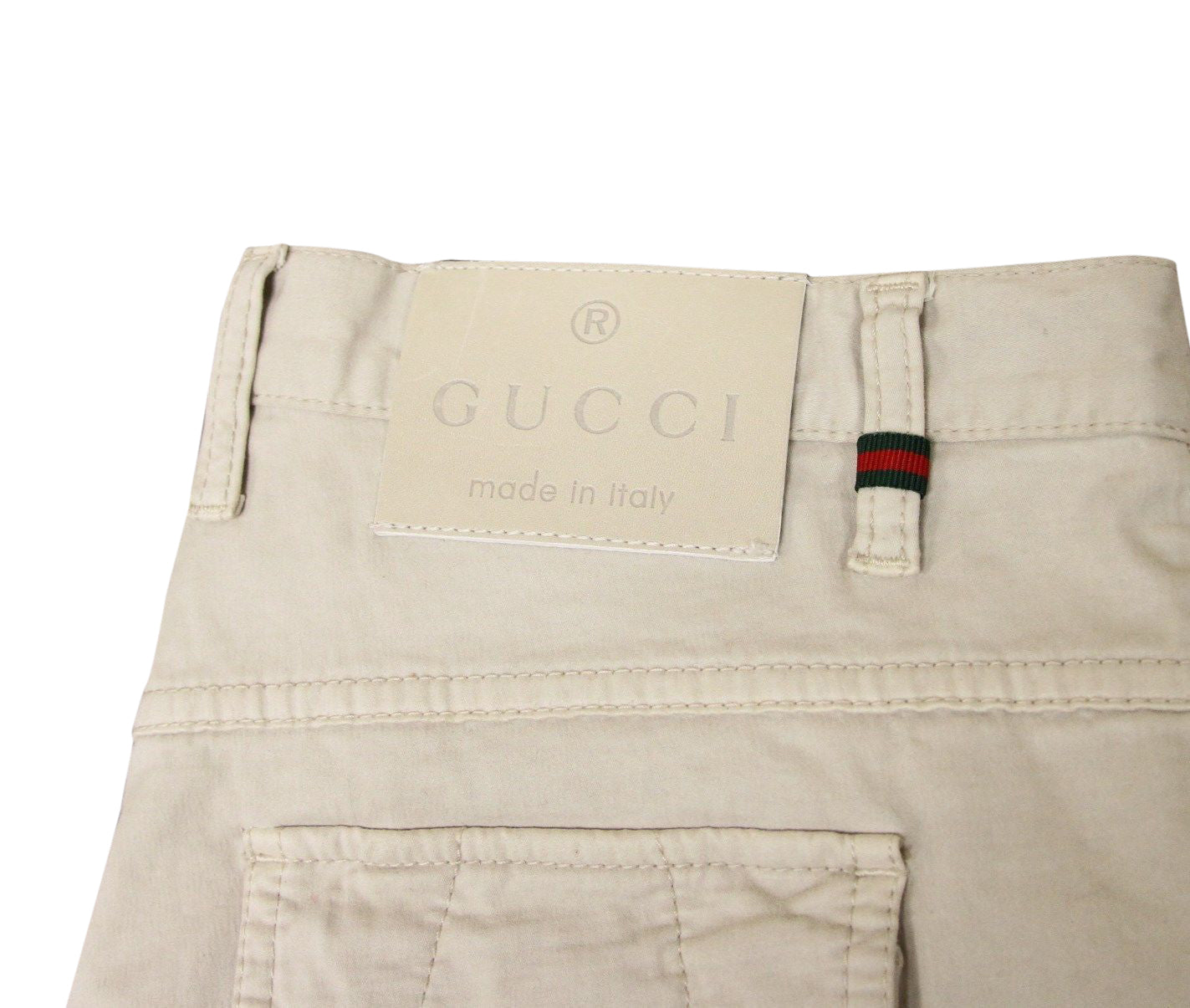 Gucci Men's Beige Dirty Washed Casual Pants (G 46 / 30 US)