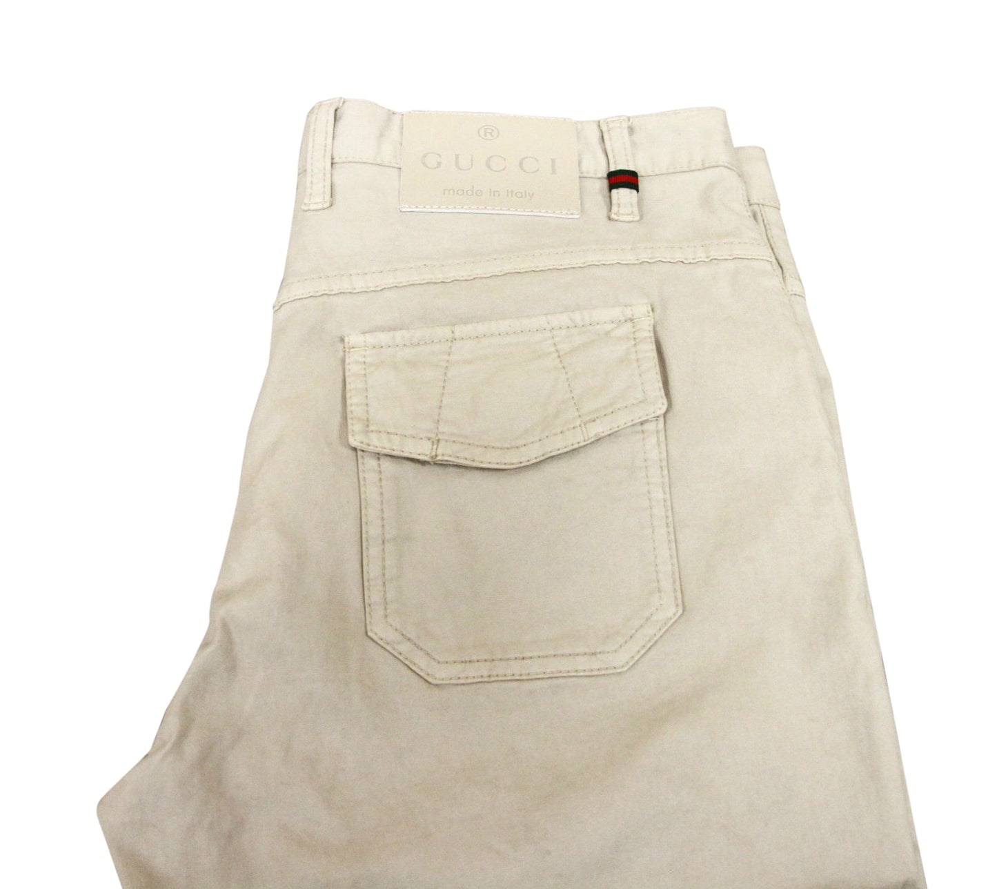 Gucci Men's Beige Dirty Washed Casual Pants (G 46 / 30 US)