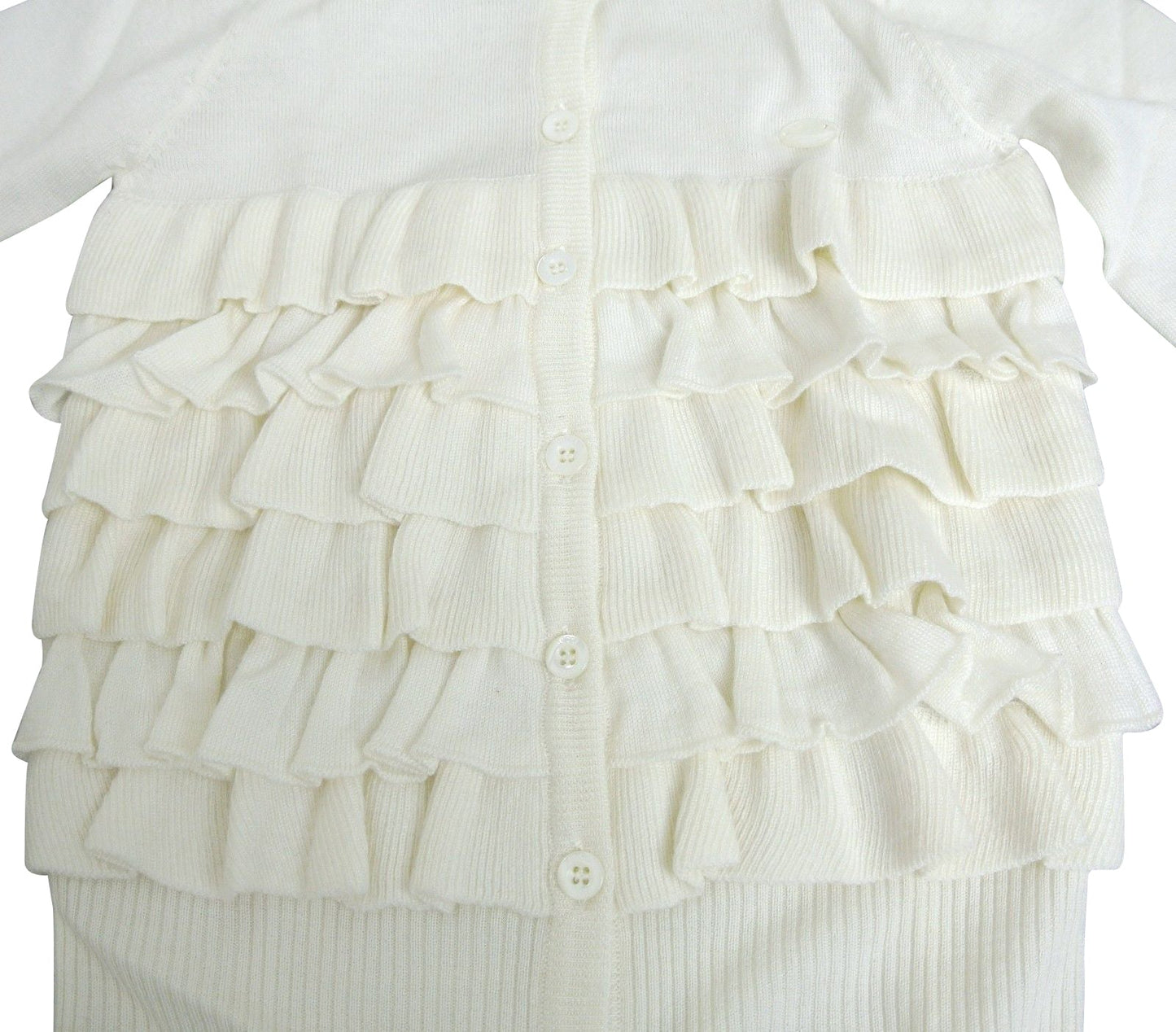 Gucci Kids White Ruffle Wool / Cashmere / Silk Sweater Top(Size 4)
