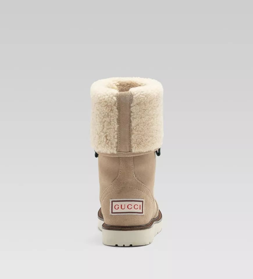 Gucci Kids "Saintex" Shearling Web Boot (30 IT / 12.5 US)