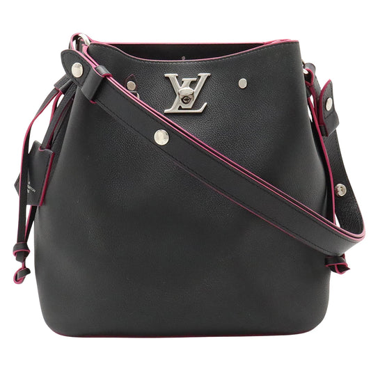 Louis Vuitton Lockme Bucket  Leather Shoulder Bag ()
