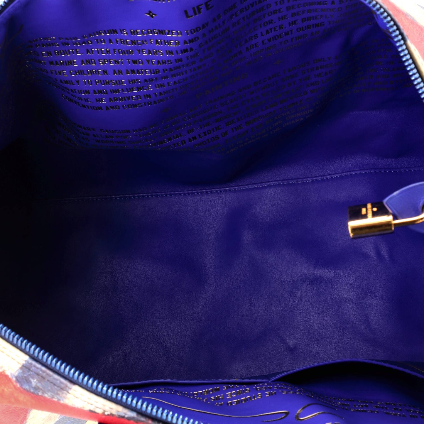 Keepall Bandouliere Bag Limited Edition Jeff Koons Gauguin Print Canvas 50