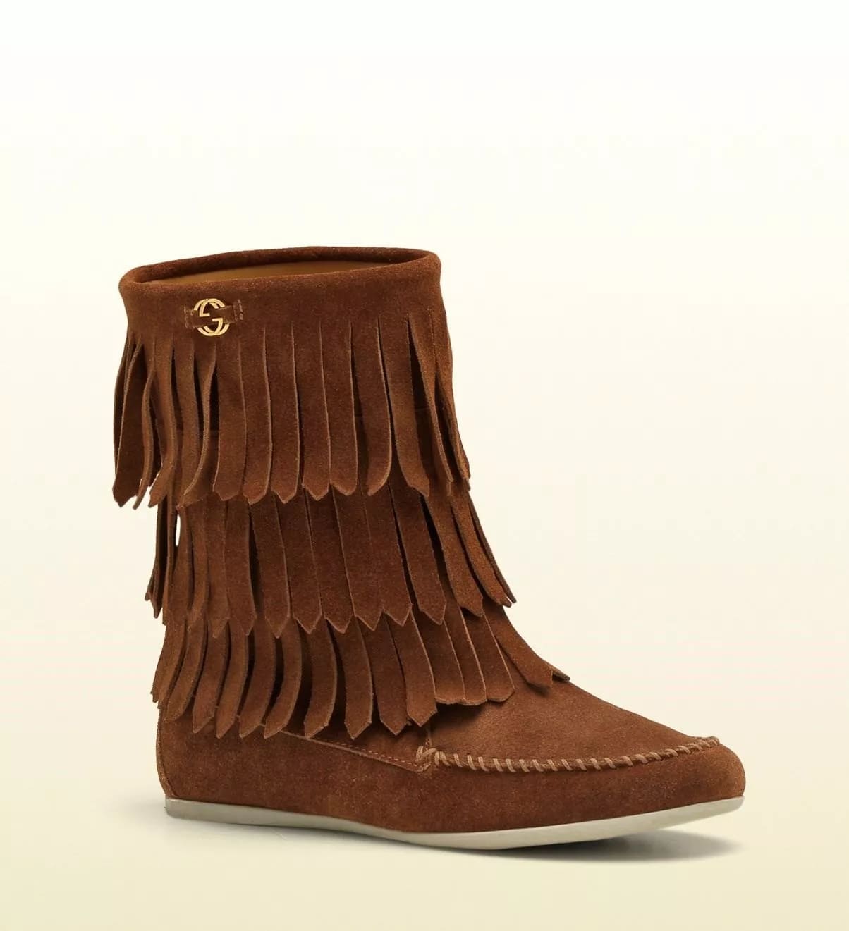 Gucci Brown Kids Fringe Boots (29 G / 12 US)