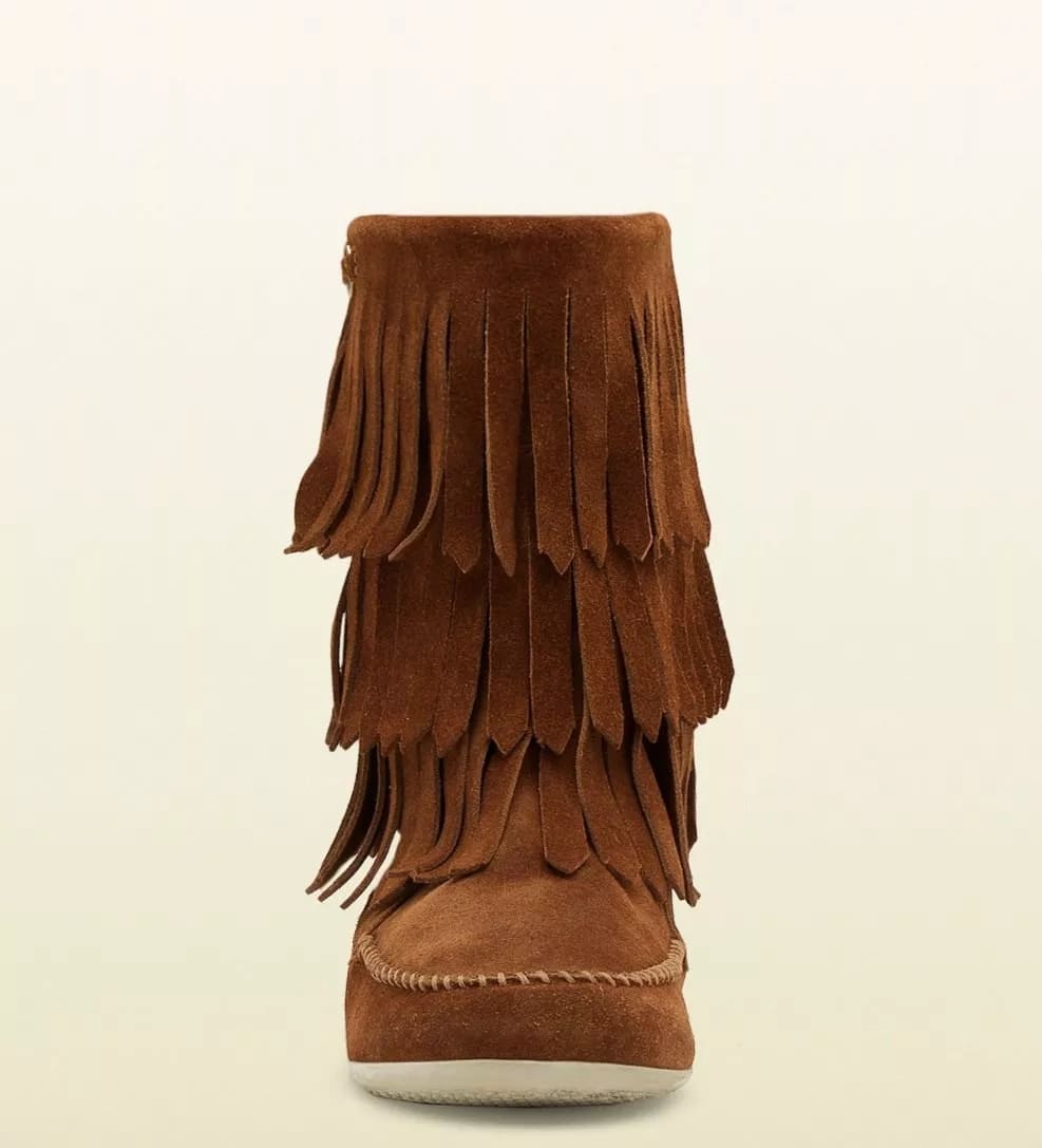 Gucci Brown Kids Fringe Boots (29 G / 12 US)