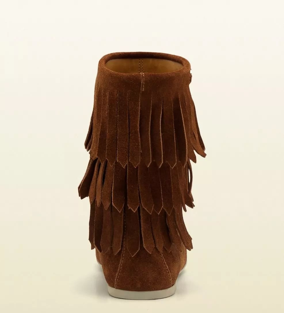 Gucci Brown Kids Fringe Boots (29 G / 12 US)