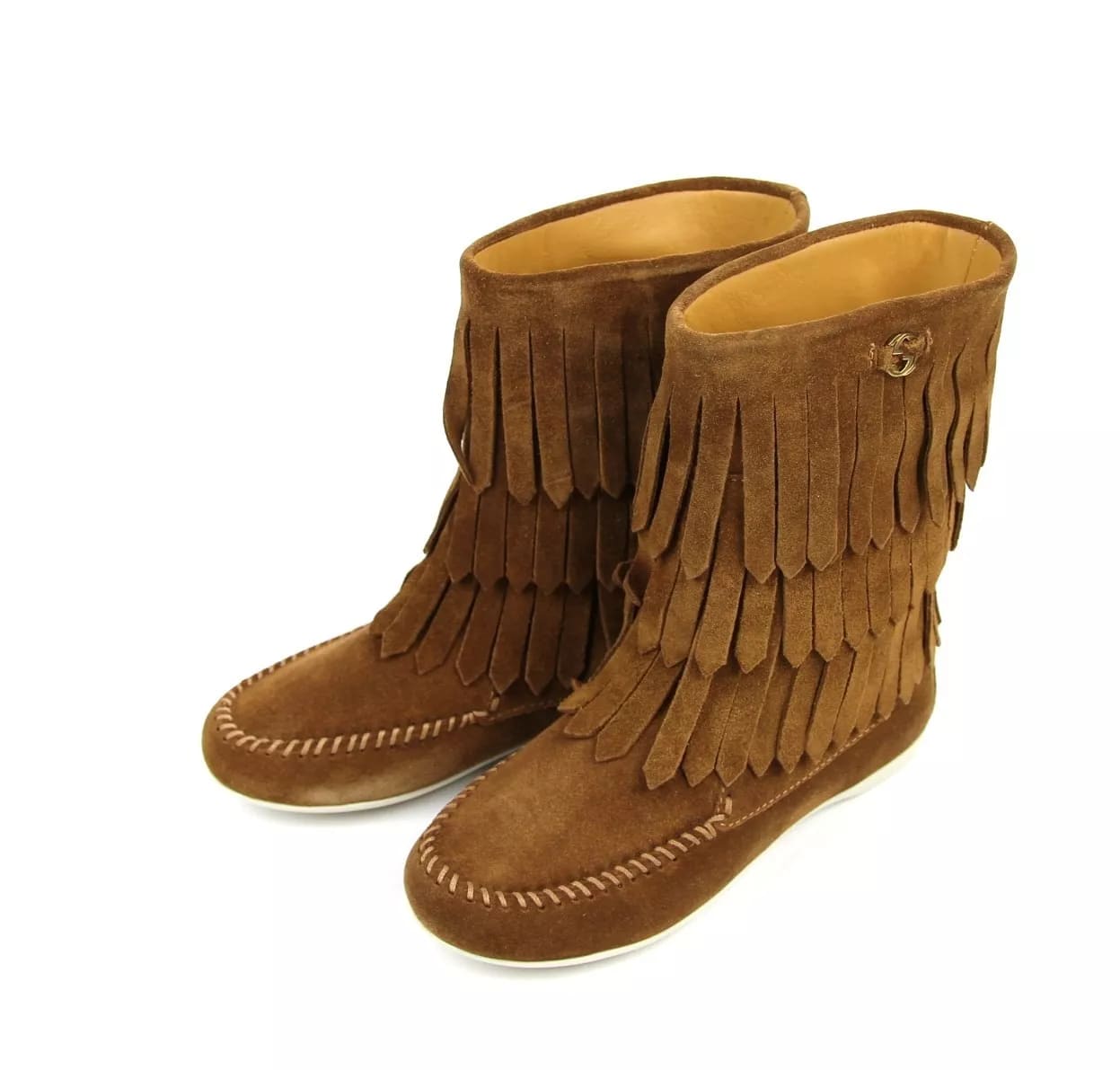 Gucci Brown Kids Fringe Boots (29 G / 12 US)