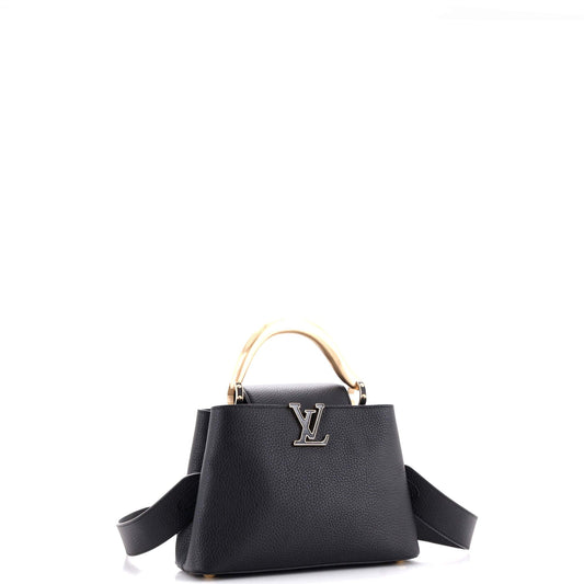 Metal Handle Capucines Bag Leather BB