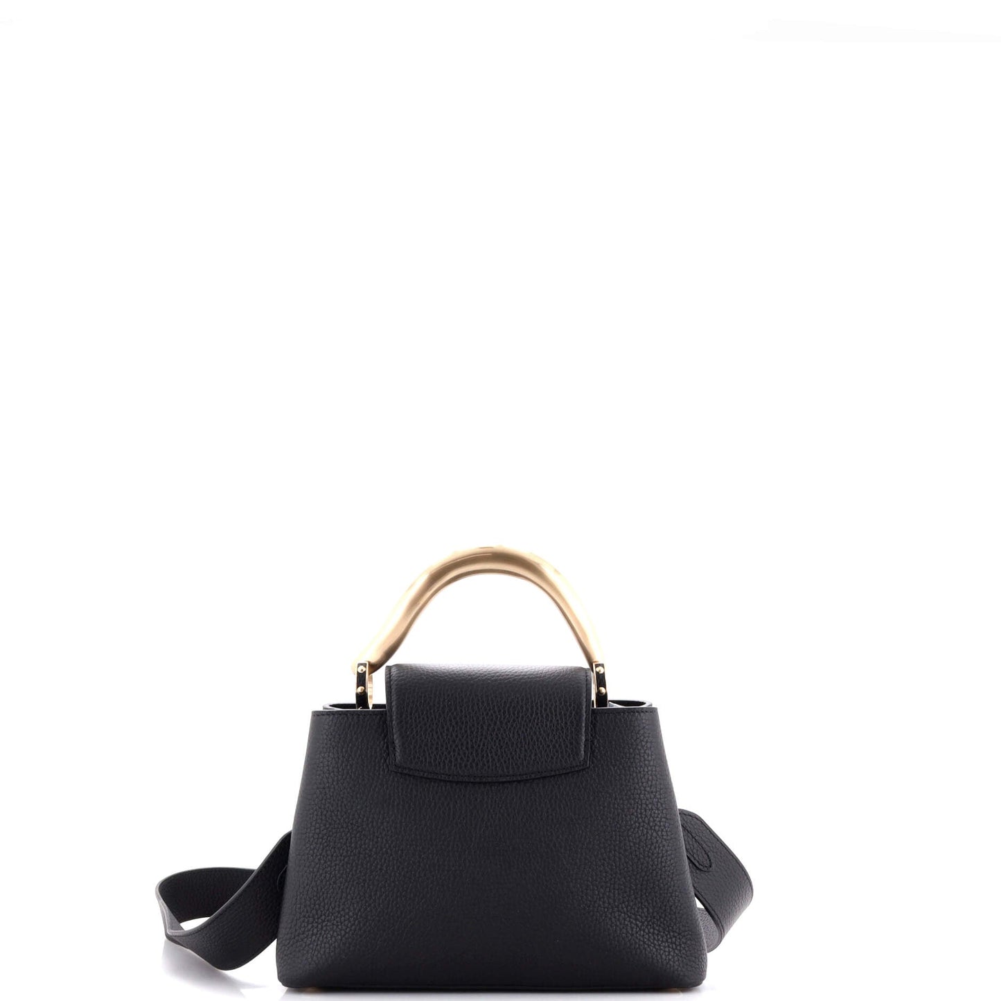 Metal Handle Capucines Bag Leather BB