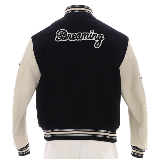 Men's Dreaming Varsity Jacket Wool Cashmere Blend and Leather