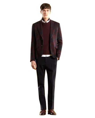 Gucci Men's Multi-Color Runway Sketch-Printed Flannel Dandy Jacket